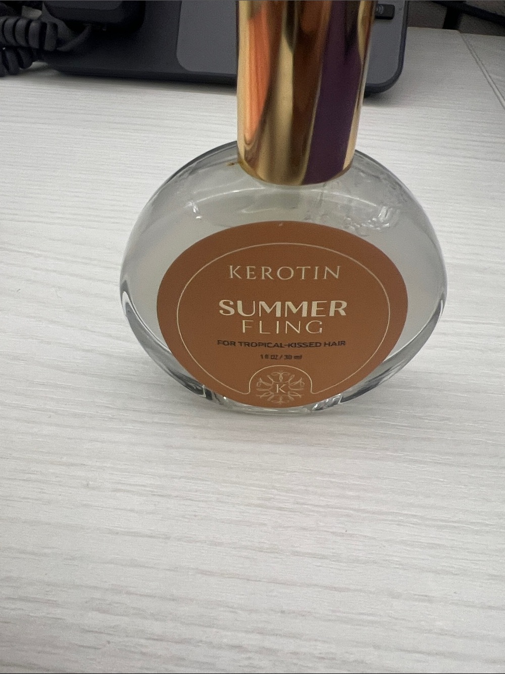 Kerotin Summer Fling Hair  - Amber & Gold Bottle